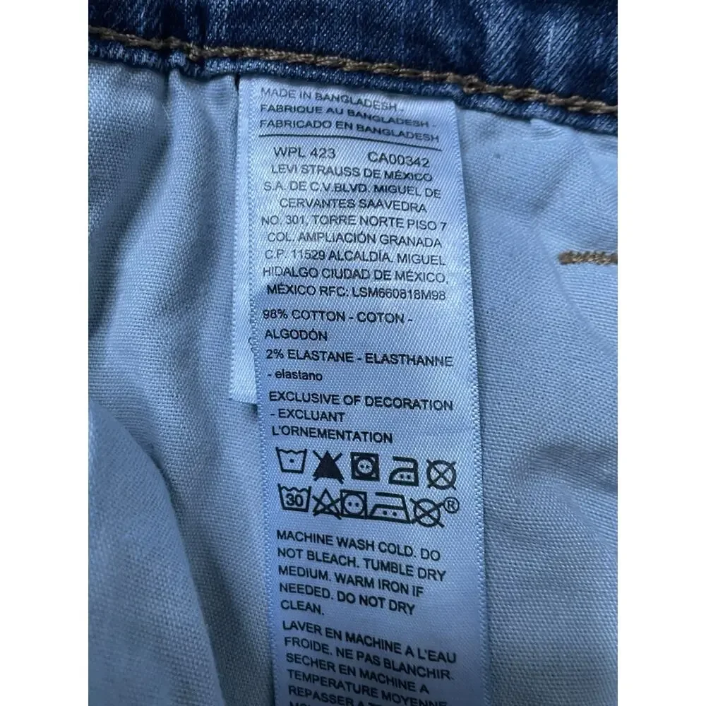 Levi Strauss Signature Straight Jeans Men's 40x32 Medium Wash Stretch Denim